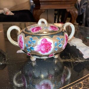 Vintage Nippon Hand Painted creamer with lid